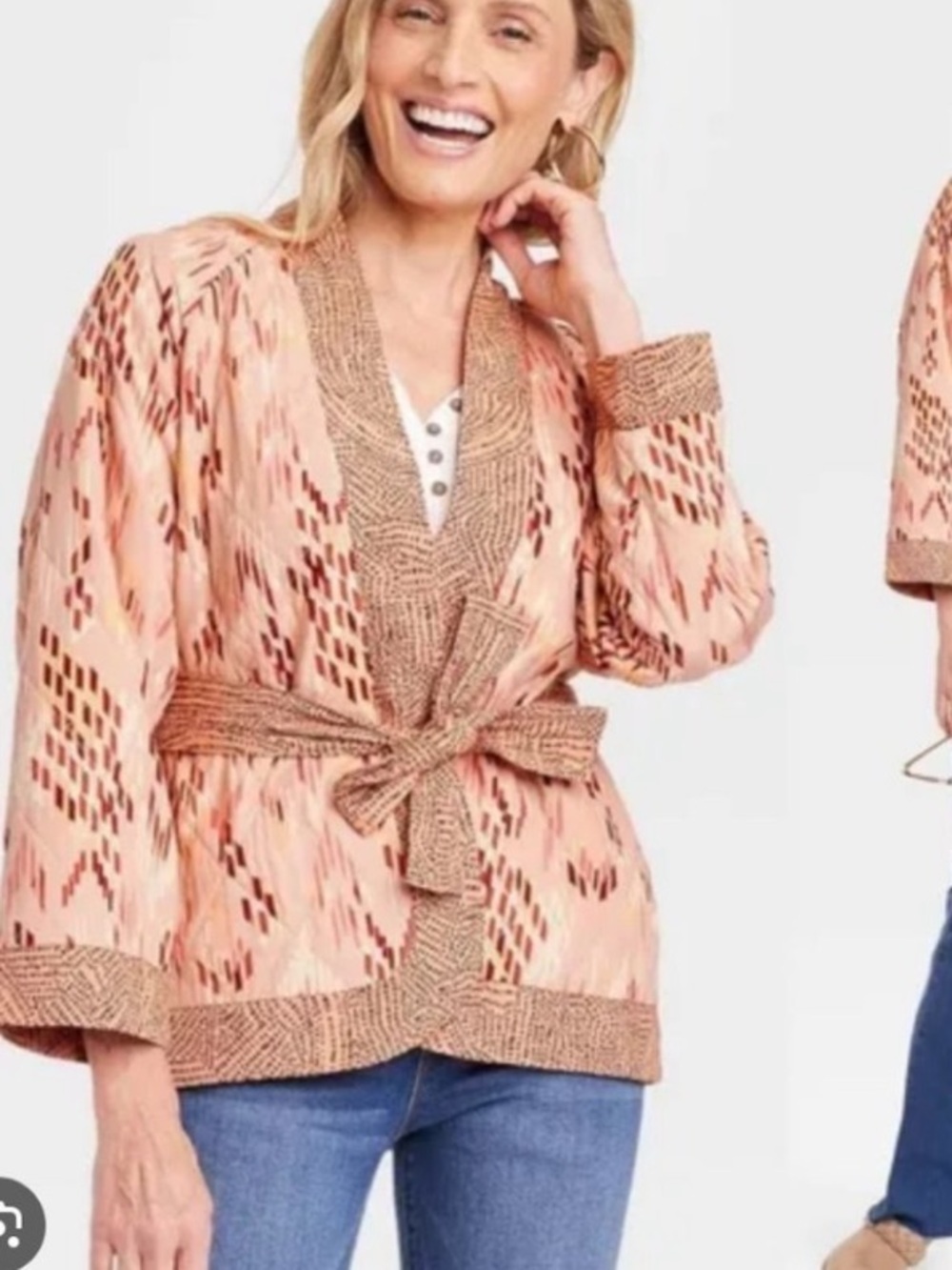 Knox Rose Quilted Kimono
Jacket NWT